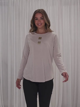 Be Square Long Sleeve Top - Natural