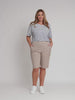 Santorini Cotton Pull On Shorts - Natural