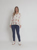 Central Park Floral Print Top - Natural Multi