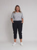 Santorini Cotton Capri Pant  - Navy