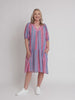 Bloom Stripe Dress - Indigo Pink