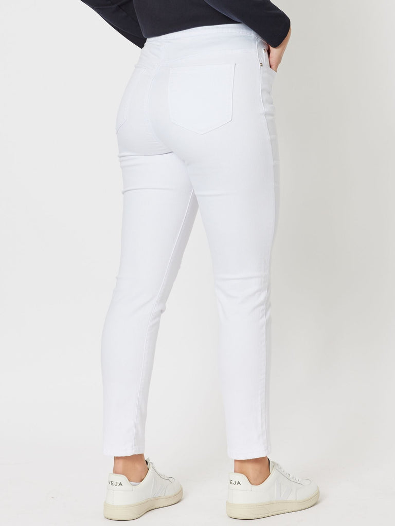 LA Stretch Pull On Jean - White