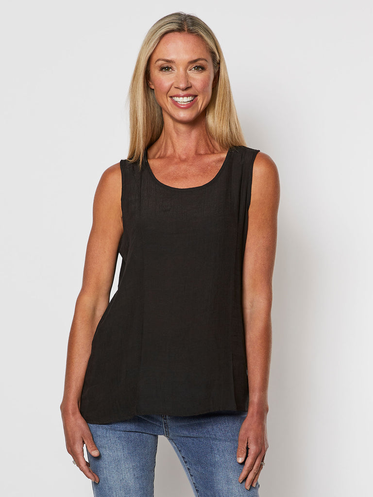 Basic Cotton Cami - Black