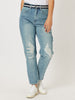 Ivy High Rise Relaxed Leg Mom Jean - Denim