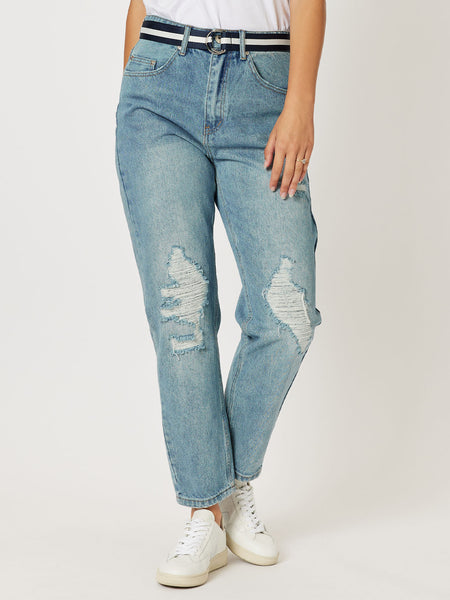 Distressed Jeans High Waisted Mom Jeans Forever 21 Ivy High Rise