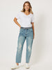 Ivy High Rise Relaxed Leg Mom Jean - Denim