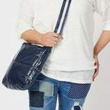Shiny Quilted Bag - Navy