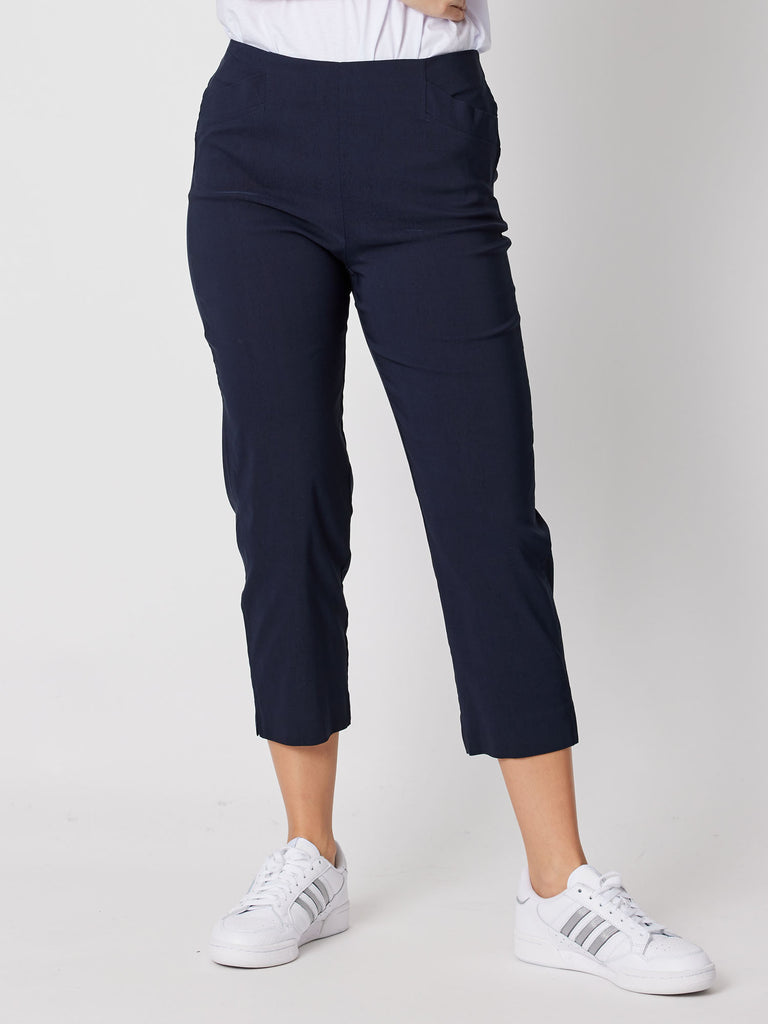Zara Stretch Pant Navy – Threadz - Main Image
